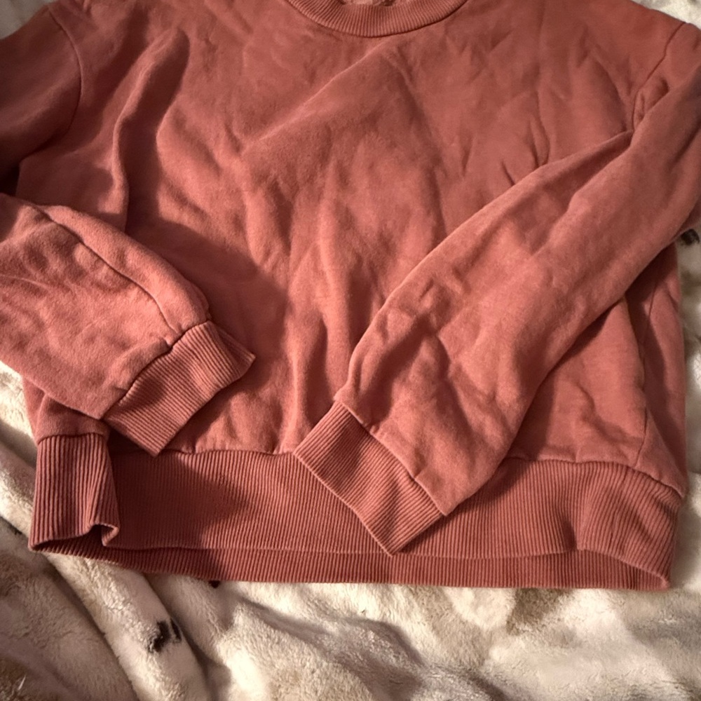 90 Degree By Reflex Terracotta Crew Neck Sweater